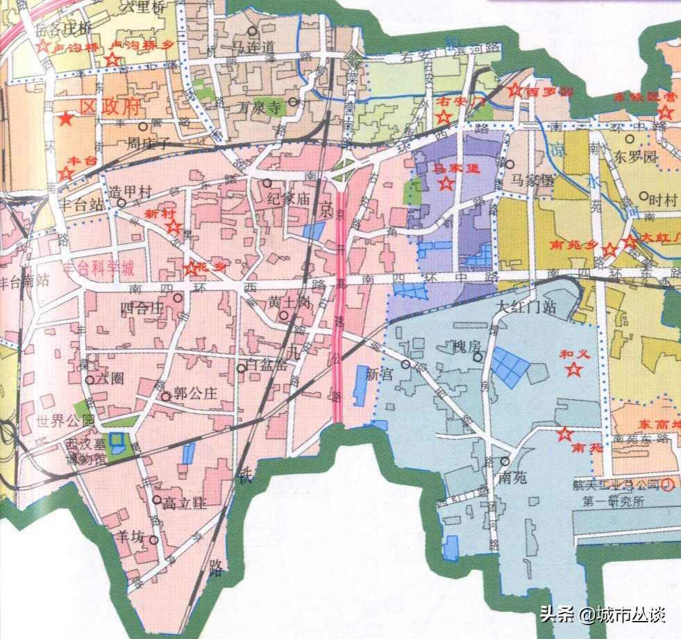 北京城俯瞰图的历史变化,看北京城全景的位置
