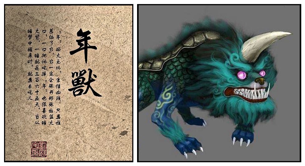 除夕传说故事,年和除夕的故事