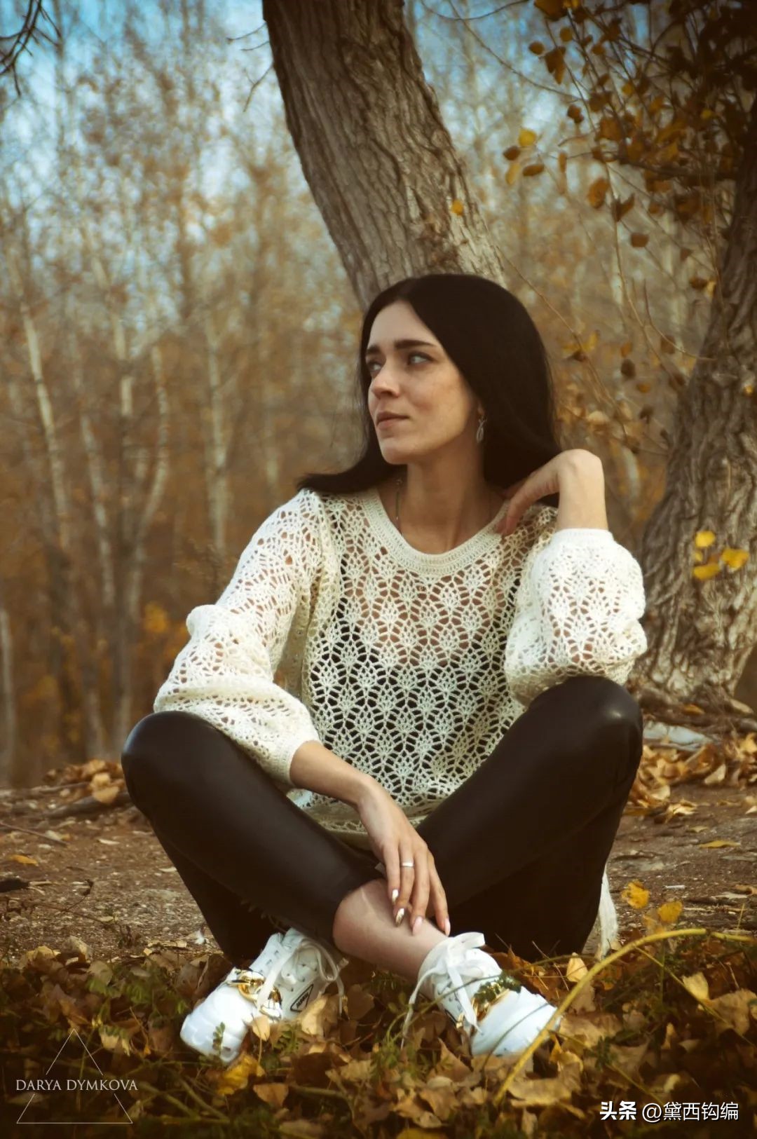 钩菠萝花套头衫详细完整的图解,手编菠萝钩针套头衫