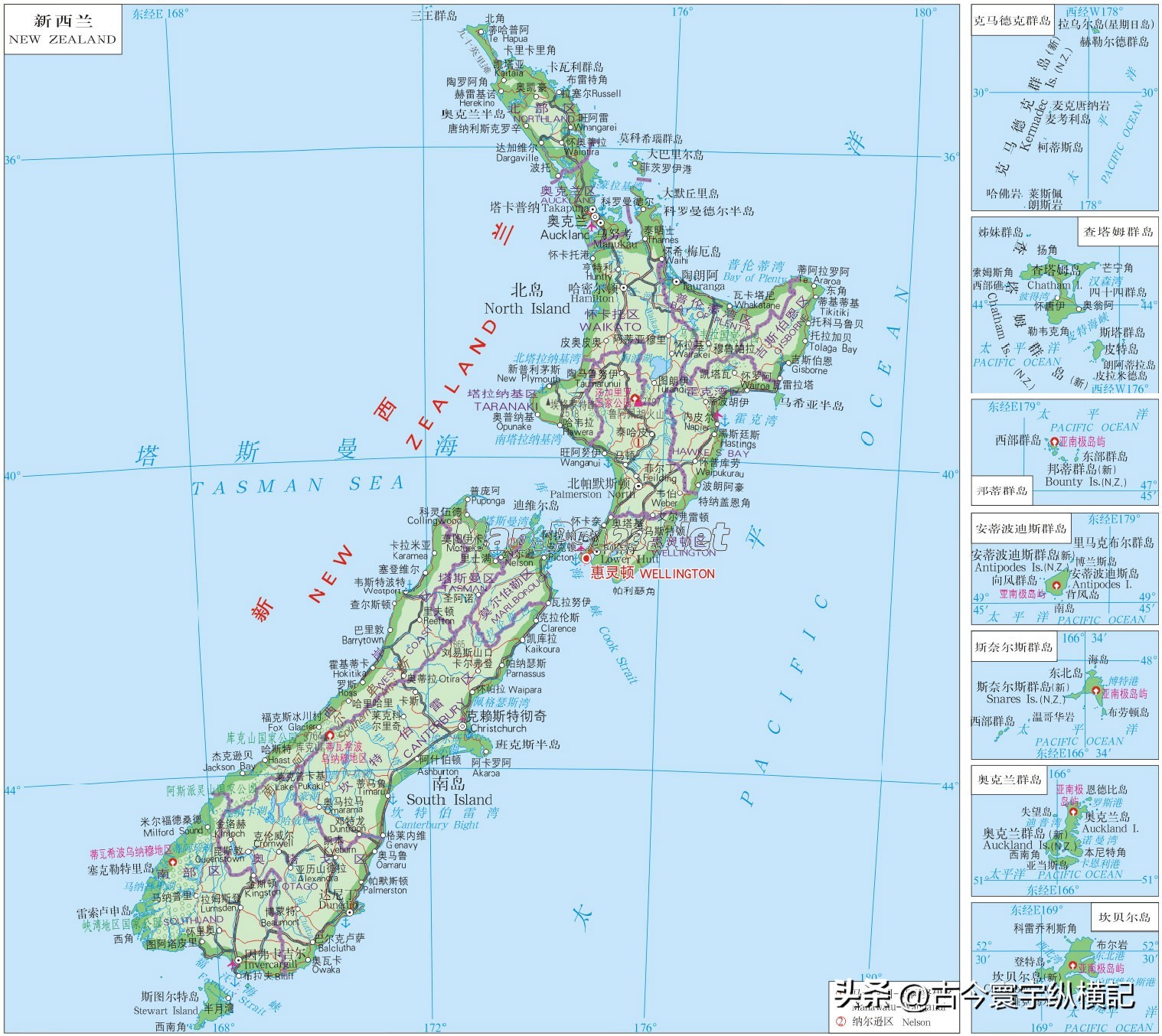 南美洲政区图高清全图,绘制世界政区图大洋洲部分