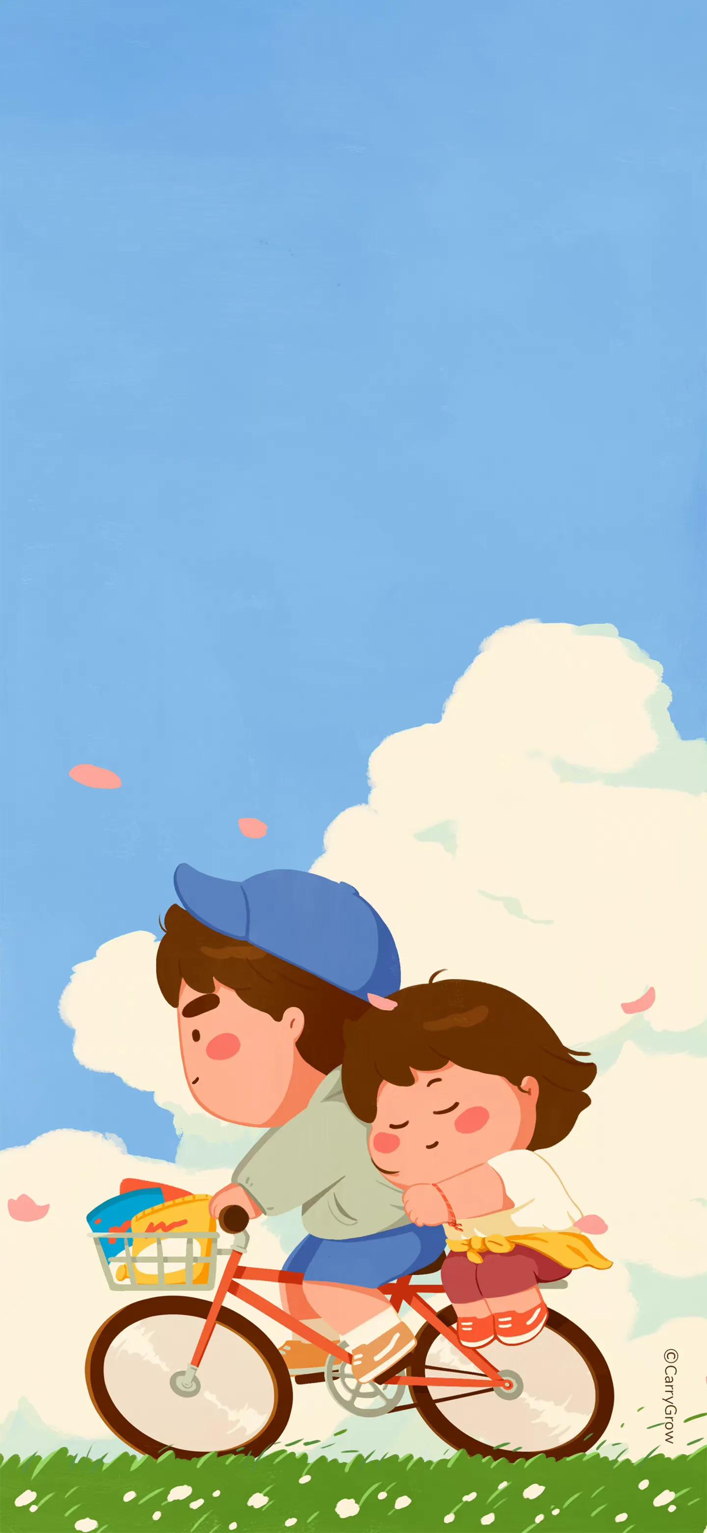 卡通情侣高清壁纸,手机壁纸卡通情侣图片全屏