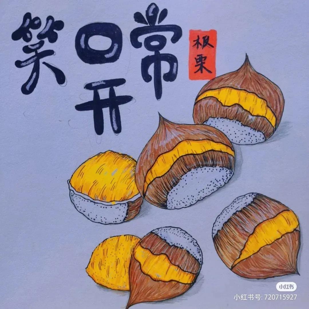 冬天吃的10种美食绘画,餐饮海报创意儿童绘画启蒙