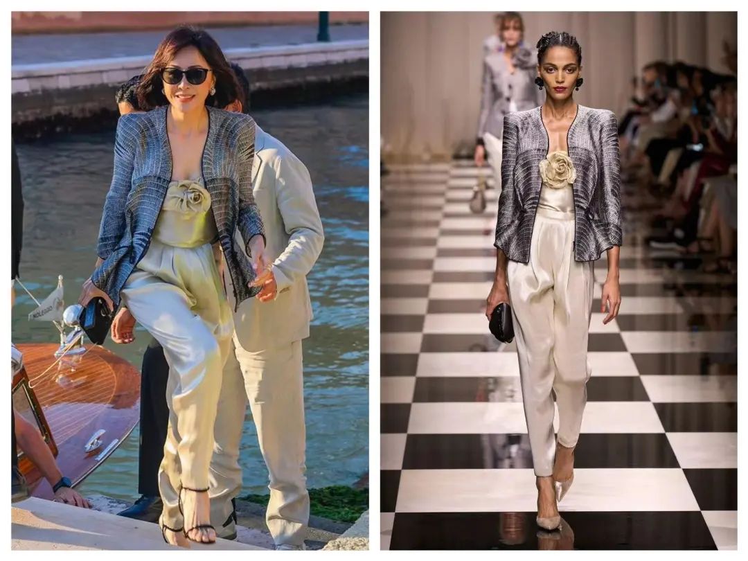 刘嘉玲与梁朝伟恩爱合照穿小香风,刘嘉玲梁朝伟红毯动图