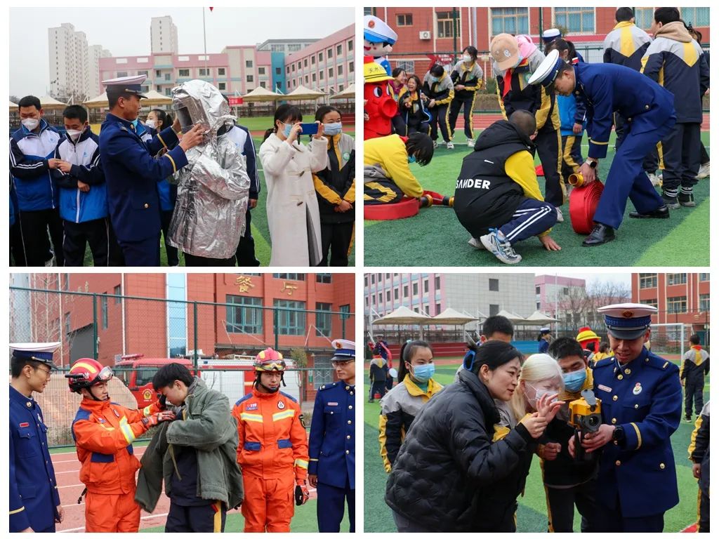学习贯彻二十大蓝焰青年志愿行系列报道——支队联合市特教学校开展“火焰蓝”牵手“红领巾”一起学雷锋活动