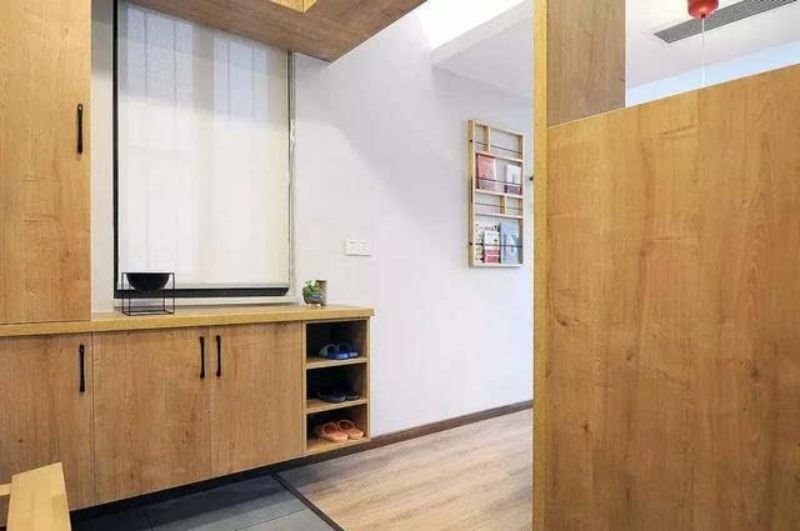 客厅整墙铁皮柜,80平米背景墙电视柜一体的效果图