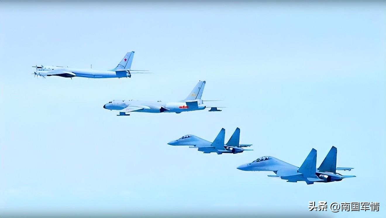 日本自卫队巡航视频,中俄两军在日本海等上空战略巡航