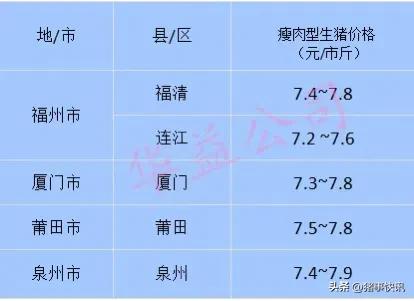 猪价最新快讯,猪价最新行情今日福建