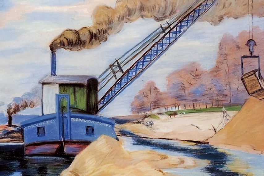 田园山水印象主义油画,关于意大利文化的美术作品