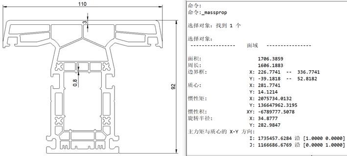 门窗型材截面图,门窗型材表怎么去看