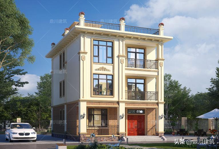 75平二层现代平顶别墅8万,70-90平方二层平顶现代小别墅