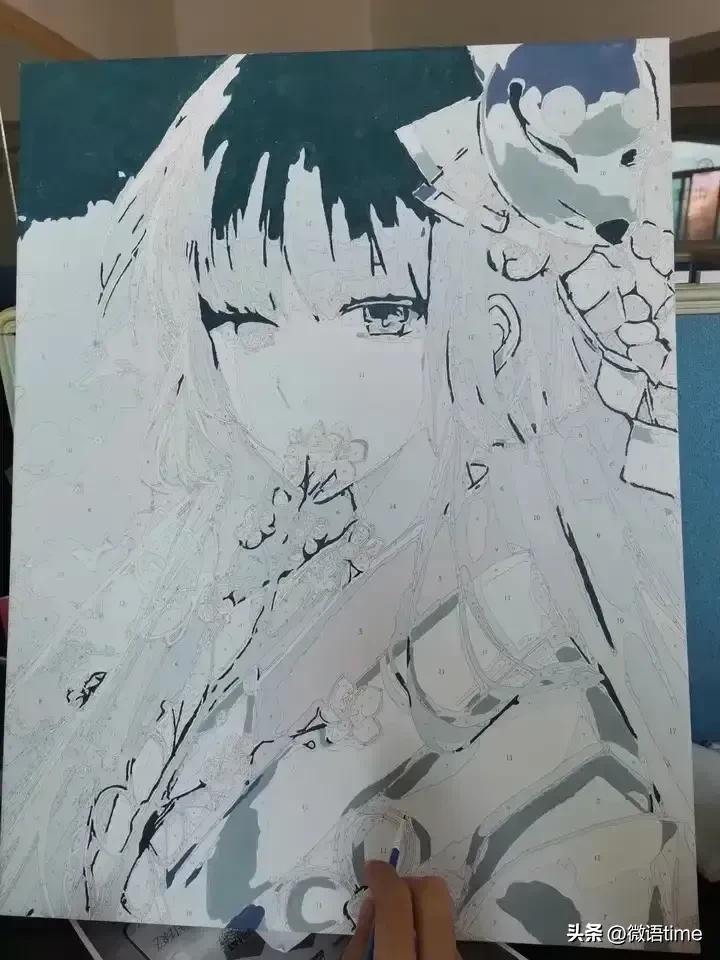 复杂的数字油画怎么涂色,小色块数字油画推荐