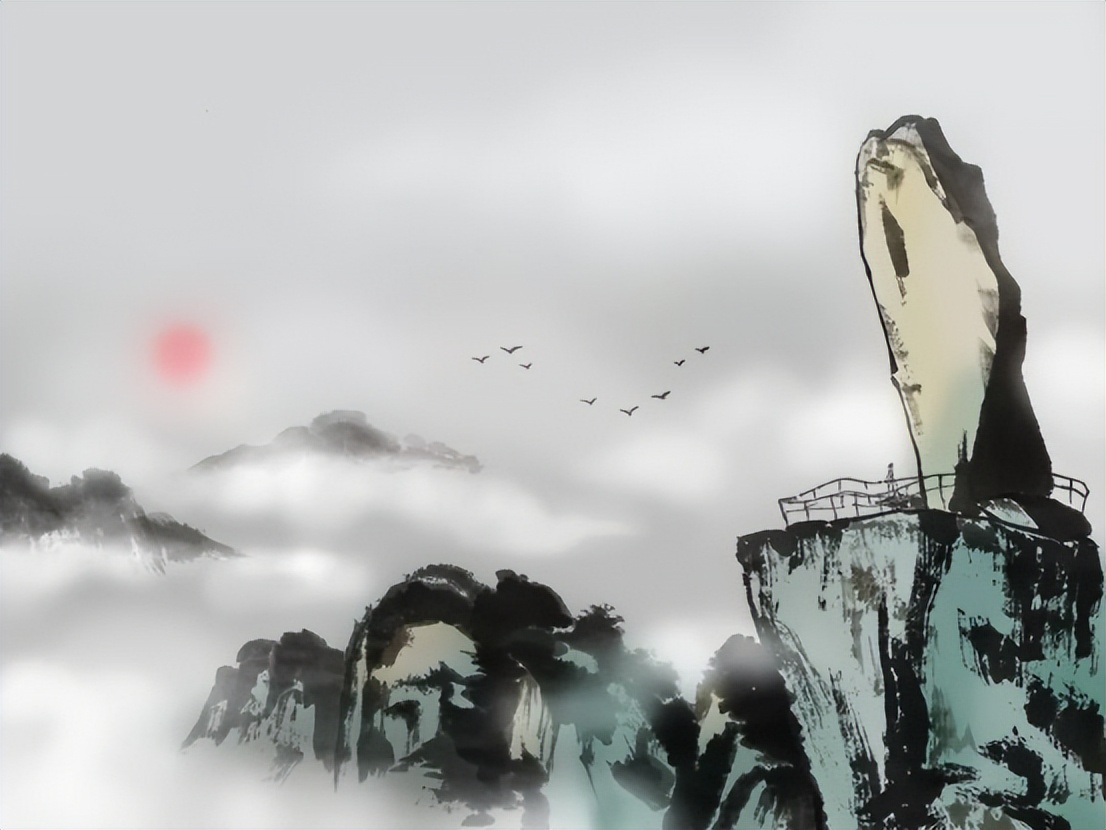 今宵无月彤云天，情燃红菱峰