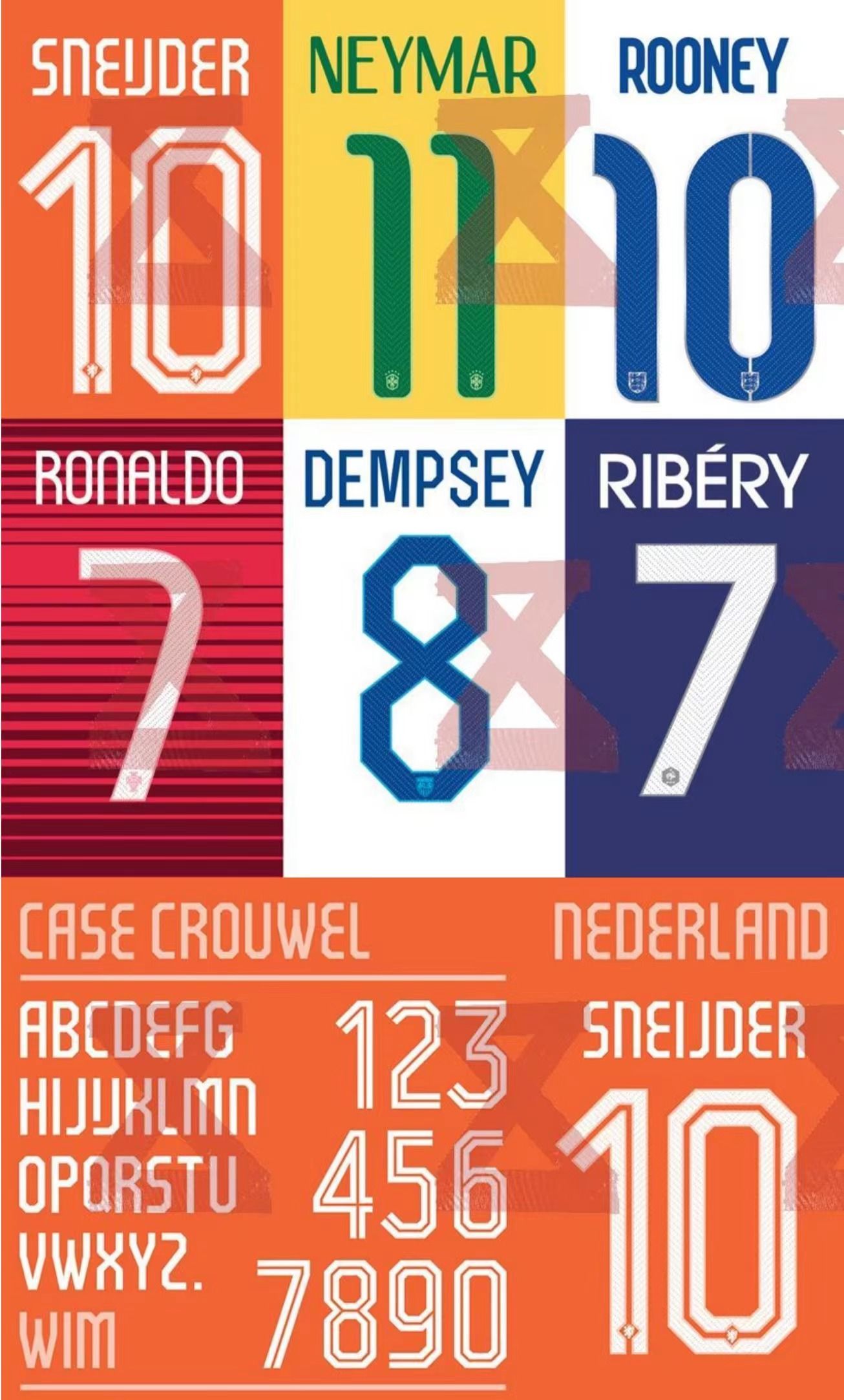 葡萄牙欧洲杯印号字体,欧洲杯号码字体