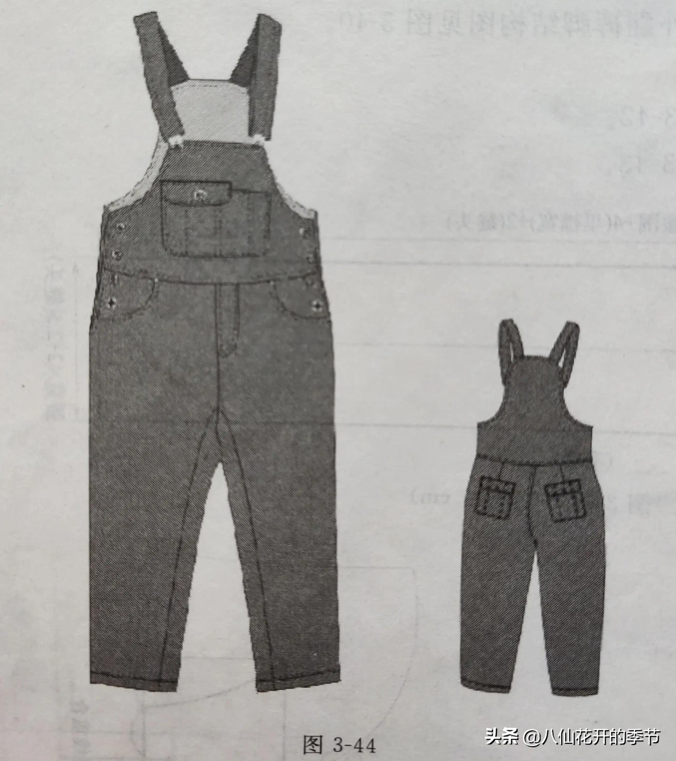 裤子的裁剪图结构分析,裤子的裁剪公式和图纸