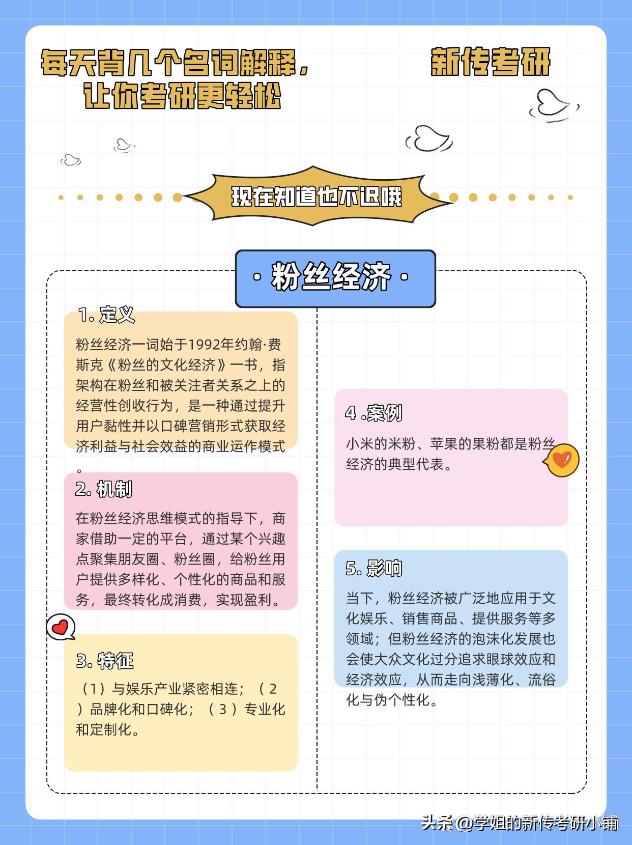 跟着学姐今日打卡“网红经济·亚文化·粉丝经济”的新传考研名词