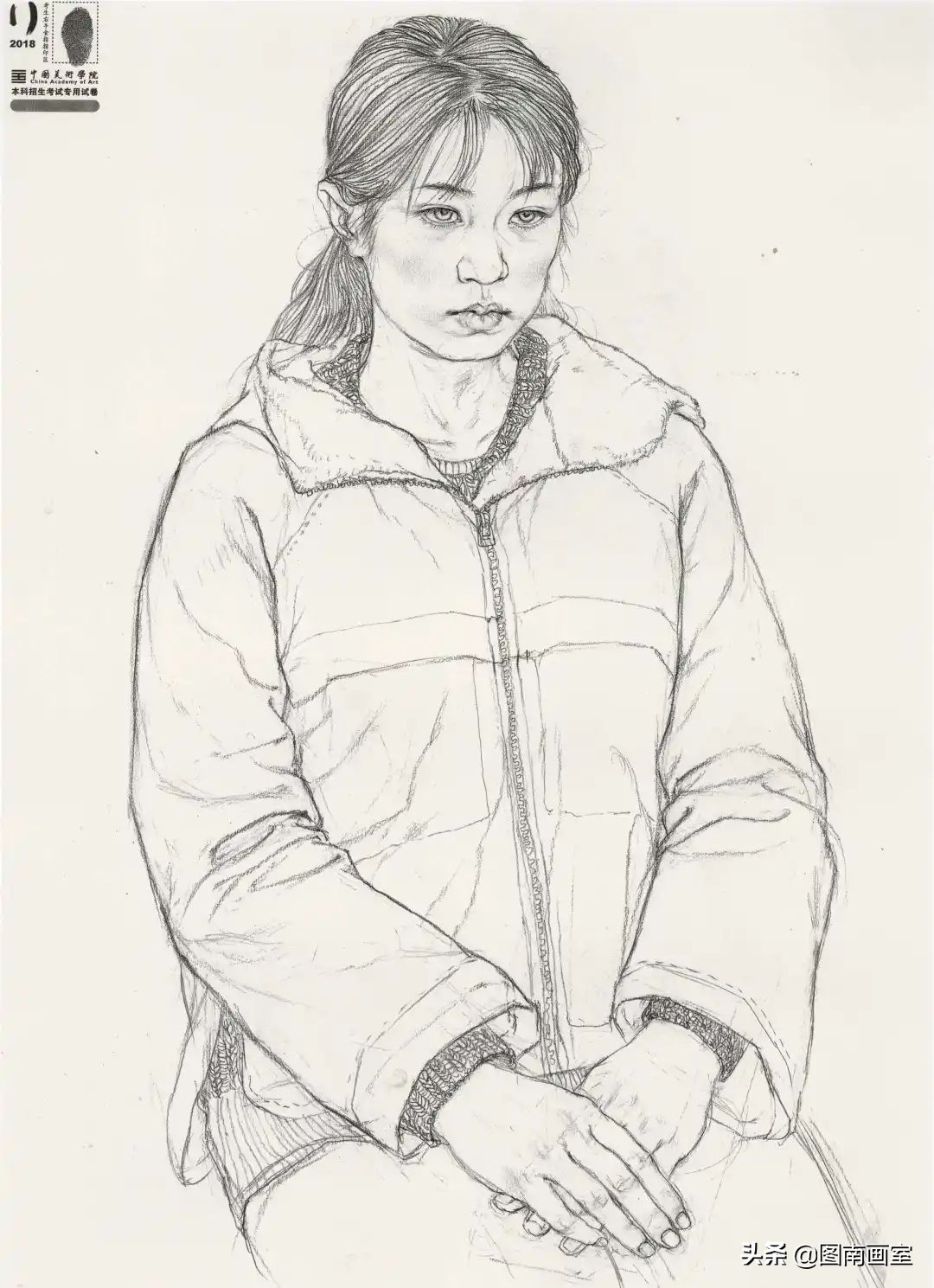 中国美术学院素描头像高分作品,全国素描高分作品