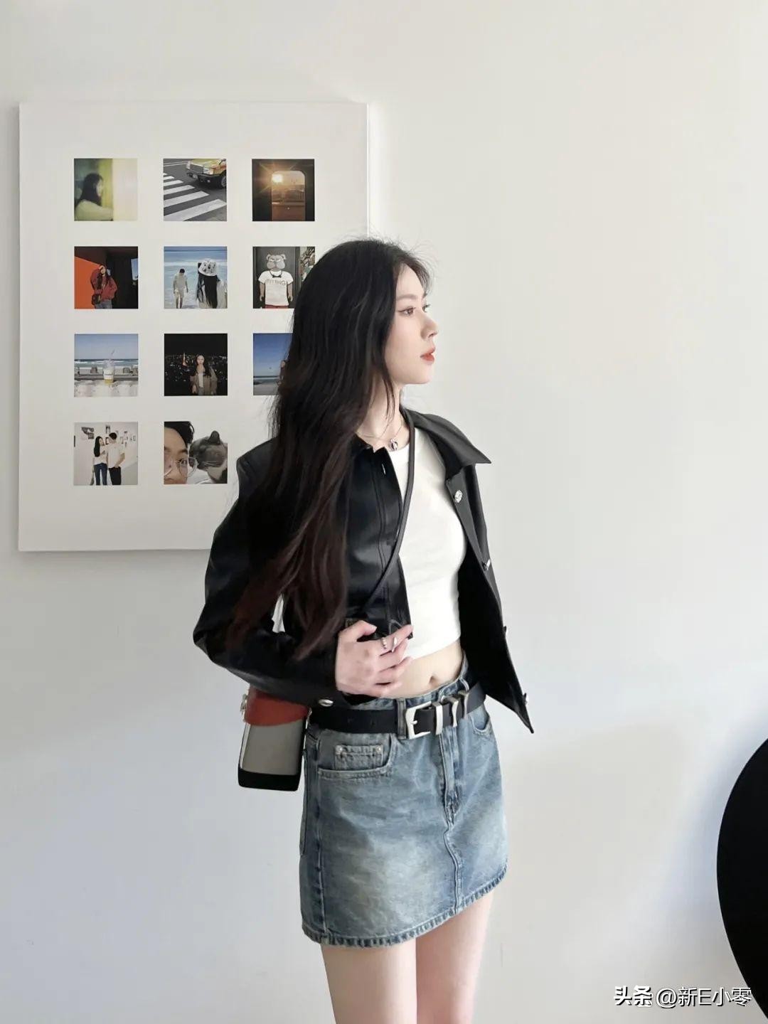 早春oversize皮衣,春装大码外套胖mm早春皮衣