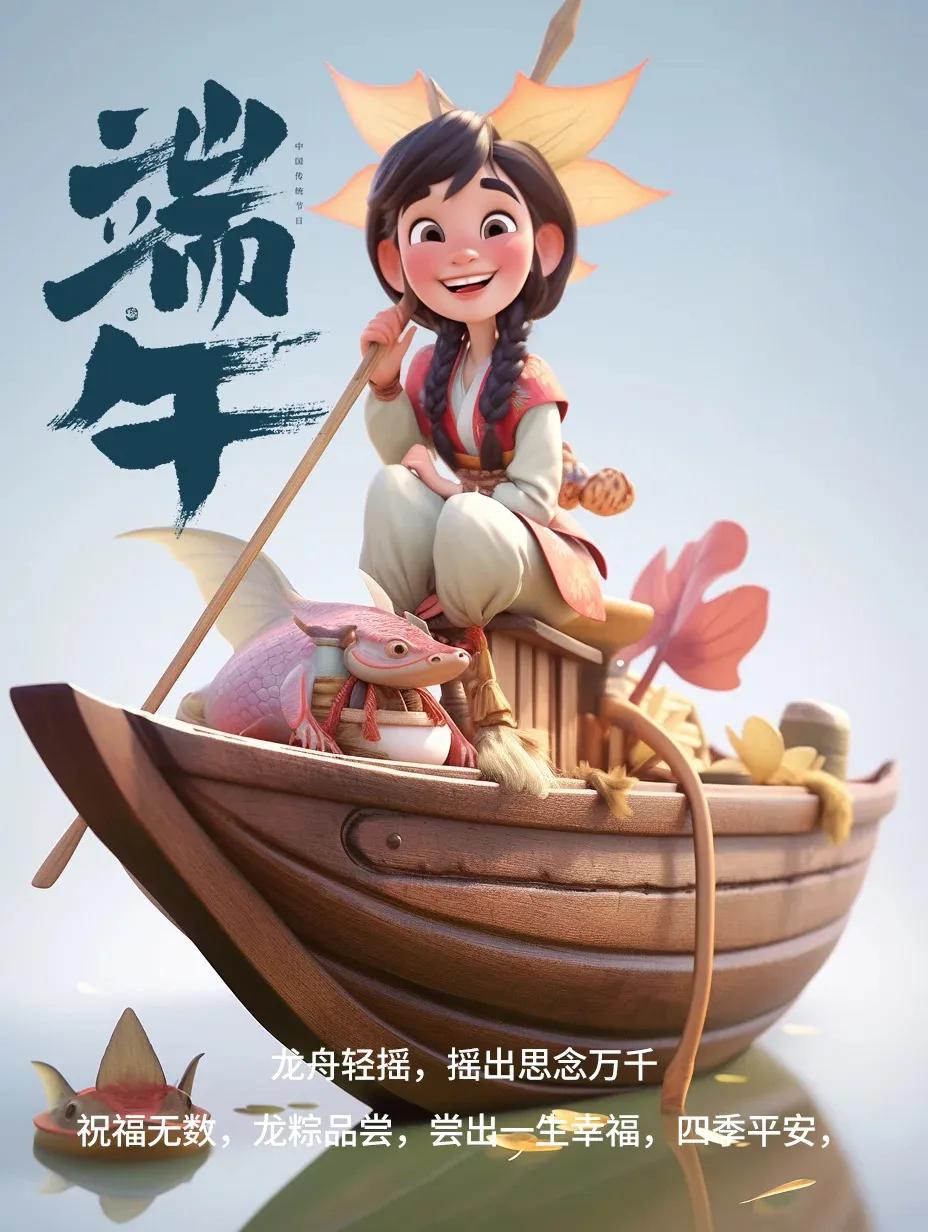 端午节绘画中国风海报,端午节海报手绘图片大全无字