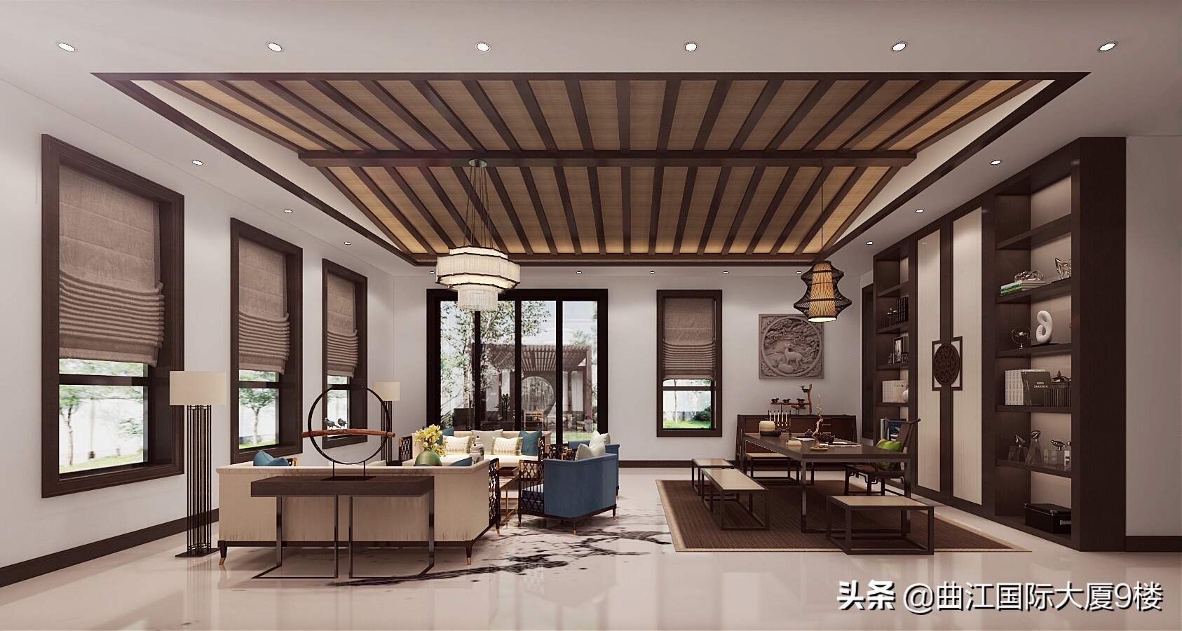 达观天下复式装修,达观天下一楼带院子