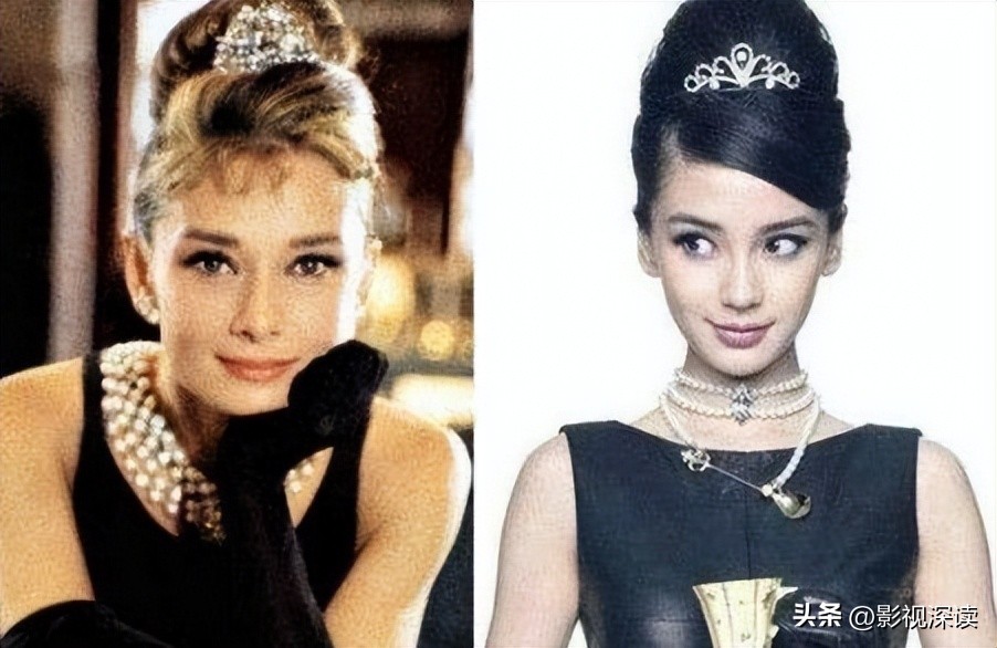 奥黛丽赫本像杨颖,杨颖模仿赫本