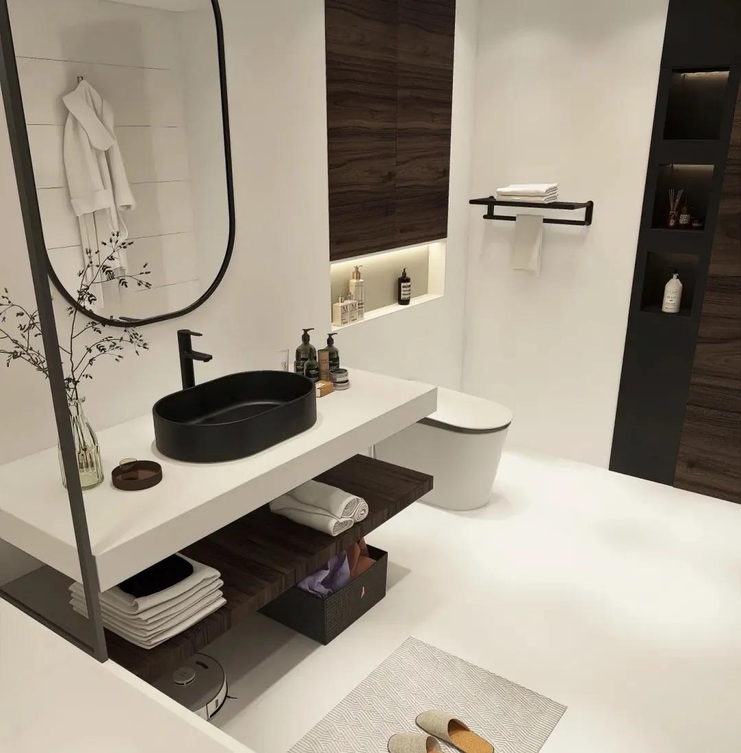 温文素雅新中式,96平方新中式两房极简轻奢风格