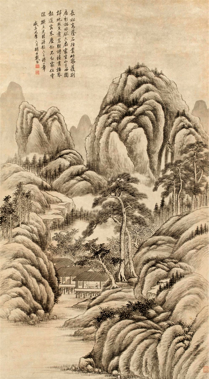 山水画意境与诗句,诗意山水画意境