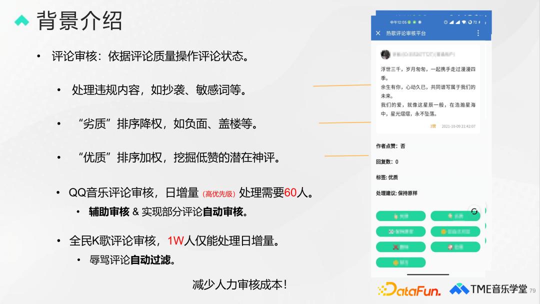 腾讯音乐评论审核、分类与排序技术