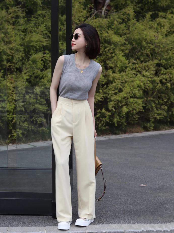 150小个子显高穿搭阔腿裤女,小个子如何选择阔腿裤显瘦显腿长