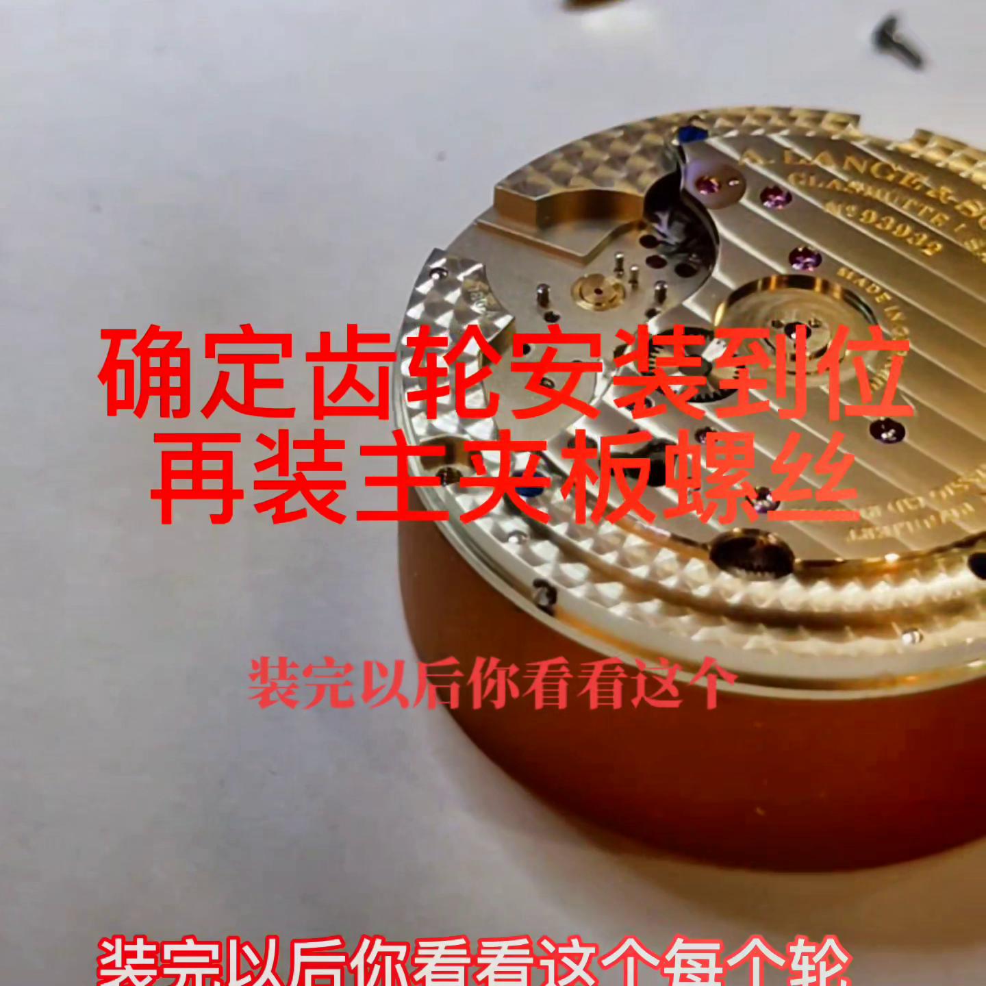 朗格机芯保养，维修马叉。#抖音记录修理工的日常