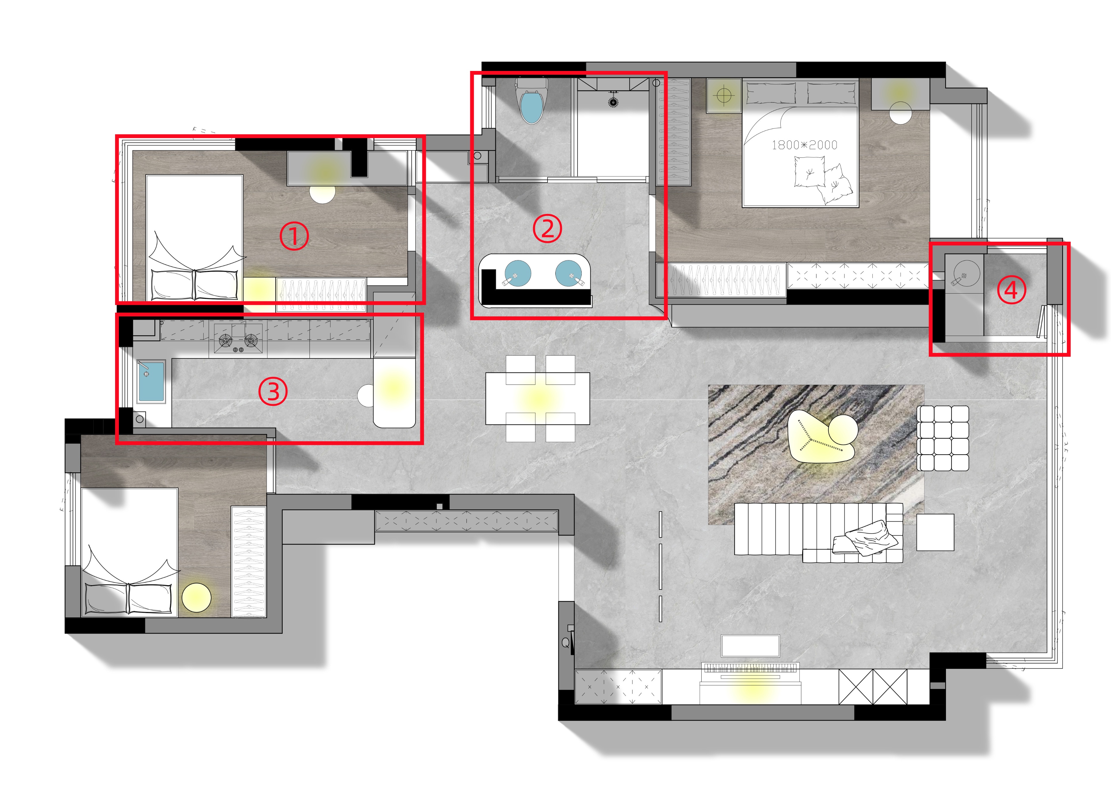 开间4米做满墙和不做满墙的区别,客厅开间2.5米适不适合做满墙