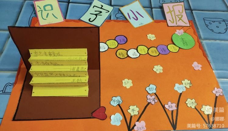 在生活中识字的识字小报,3d立体识字小报制作