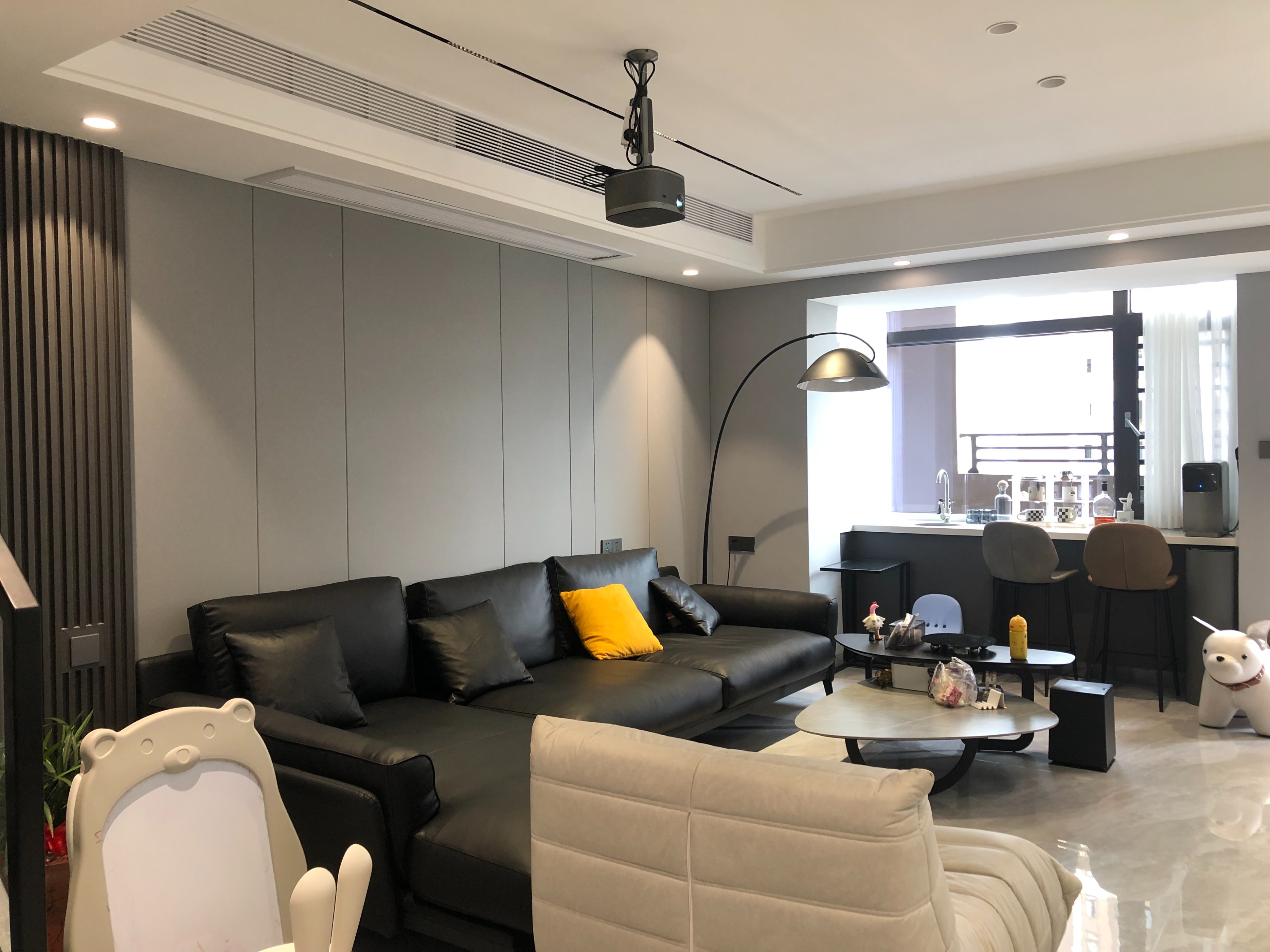 家装设计效果图客餐厅现代轻奢,现代极简装修风格客餐厅效果图