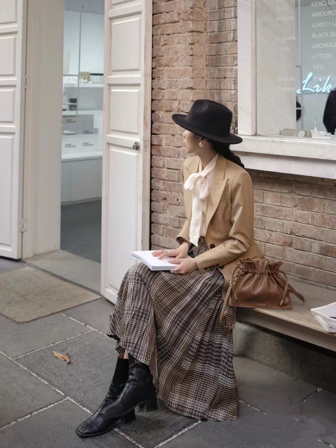 小西装半裙穿搭春,西装半裙穿搭秋冬