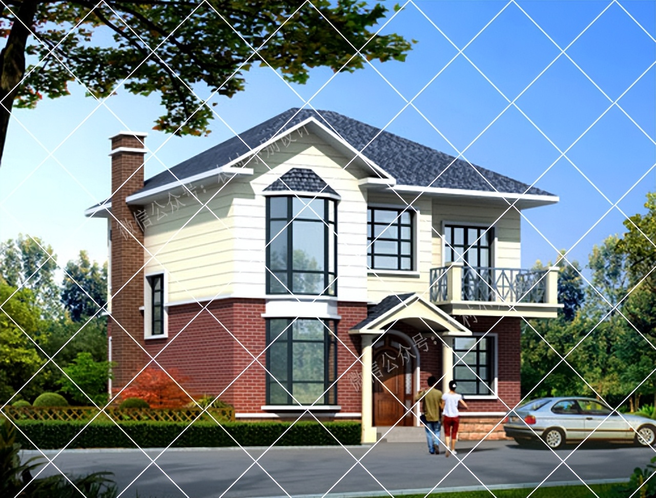 农村自建别墅带柴火灶设计,农村带堂屋柴火灶三层别墅实拍图