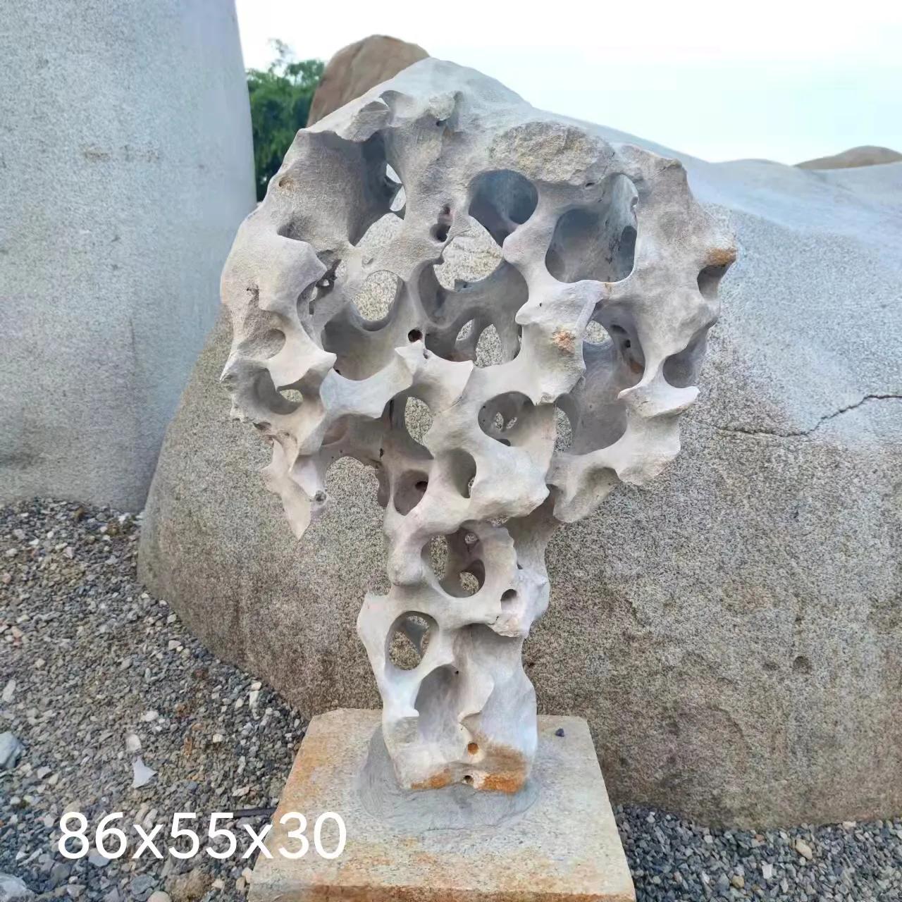 太湖石鱼池造景农村庭院 (太湖石庭院观景石园林造景石)