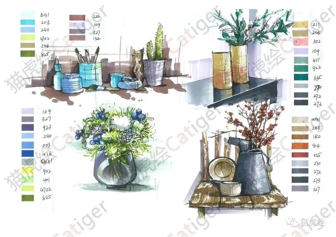 猫虎画,猫虎绘画