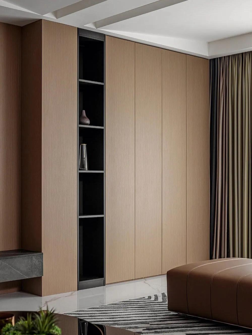 30平米木饰面门店装修效果图,2021木饰面板装修效果图