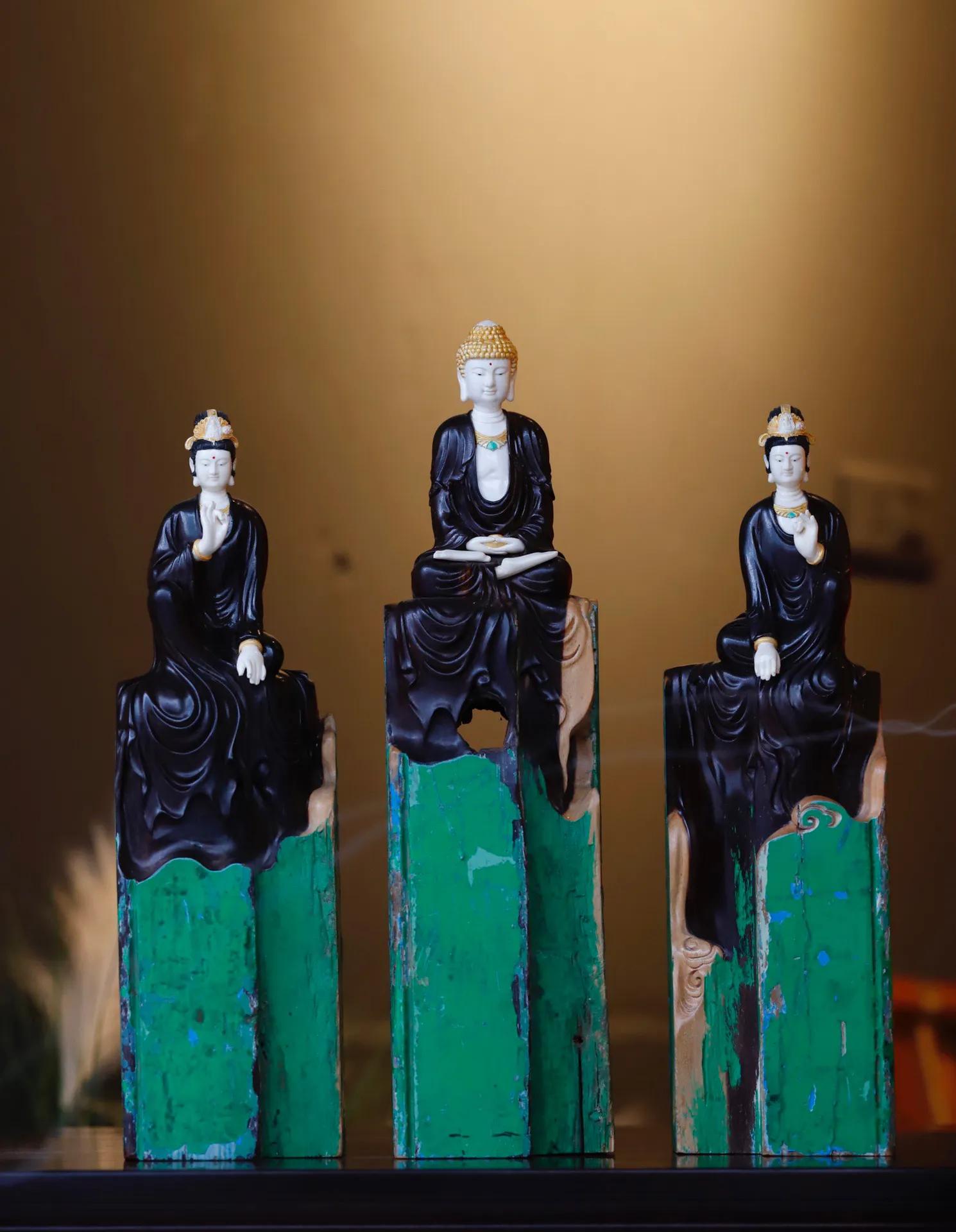 西方三圣挂画,西方三圣菩萨