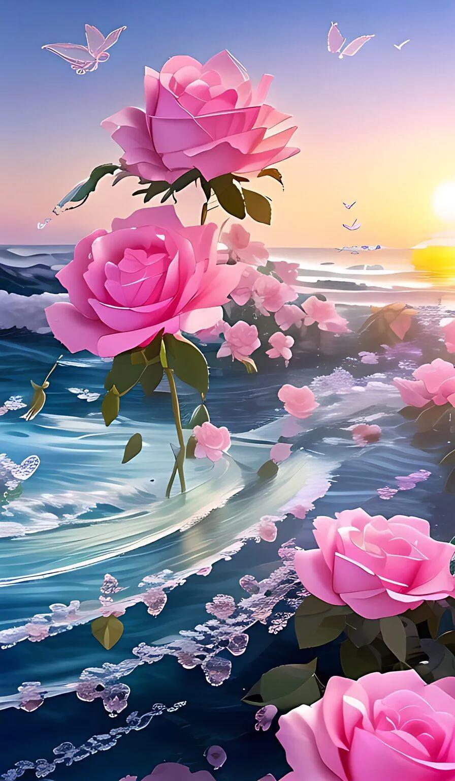 婀娜多姿的玫瑰花