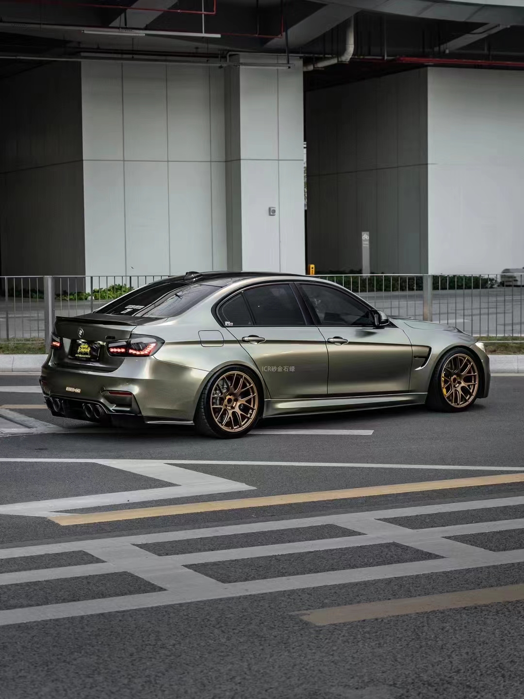 宝马m3改色膜水晶纳多灰,icr砂金石绿