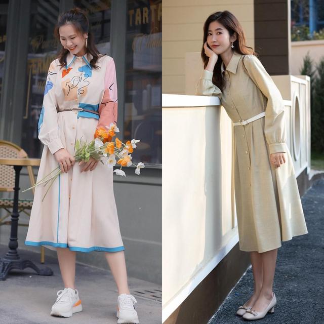 衬衫式连衣裙秋冬款怎么穿,衬衣裙连衣裙高级感小众