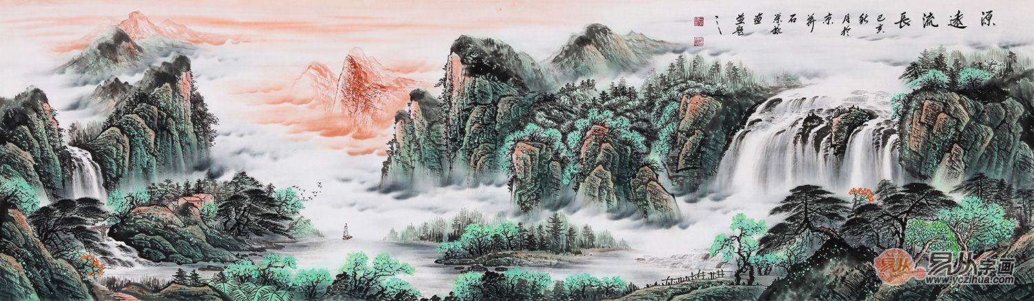 石荣禄国画竹子图,石荣禄山水作品