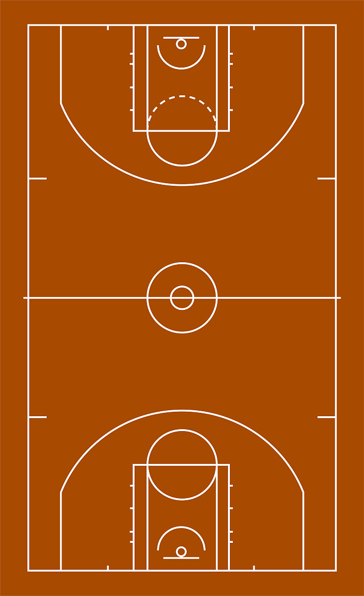 五人制球场标准尺寸,篮球场5人制标准尺寸图