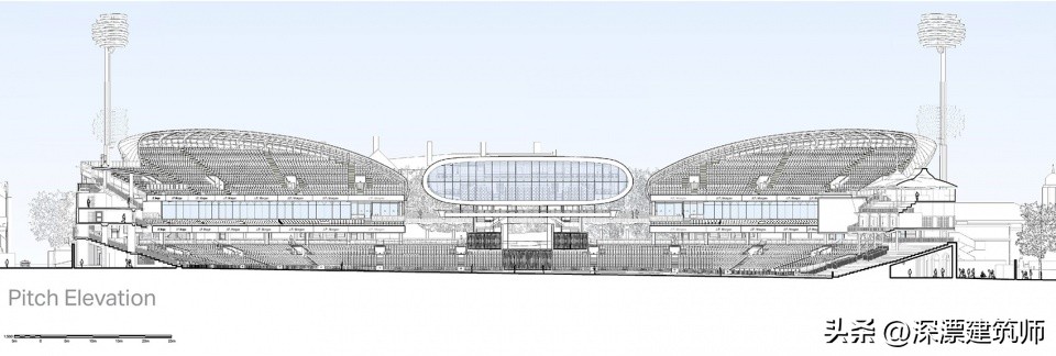 勋爵板球场ComptonEdrich看台，伦敦/WilkinsonEyreArchitects
