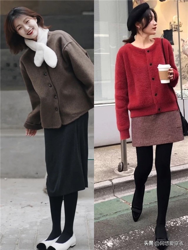 开春穿搭女连衣裙大码,文艺风连衣裙搭配打底裤