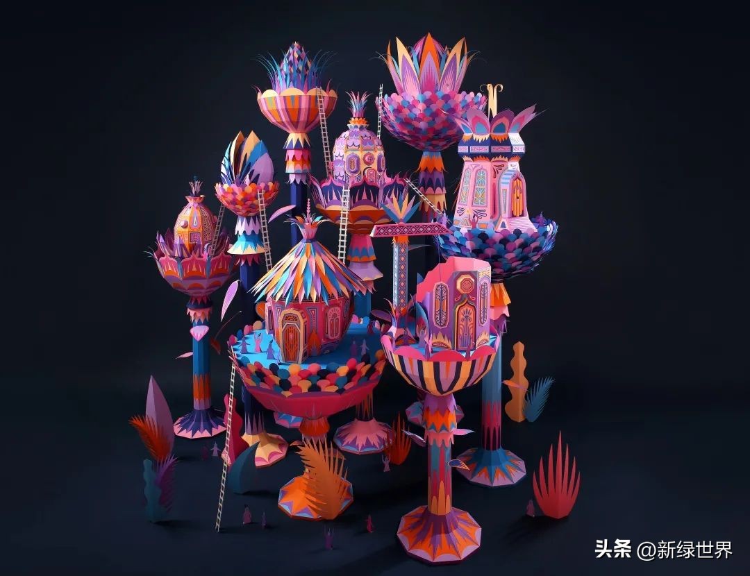 纸艺作品绘画,千变万化的纸艺术作品