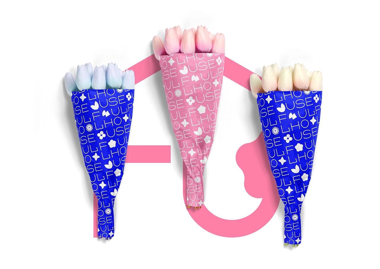 花店logo设计案例欣赏,一间花店logo设计理念