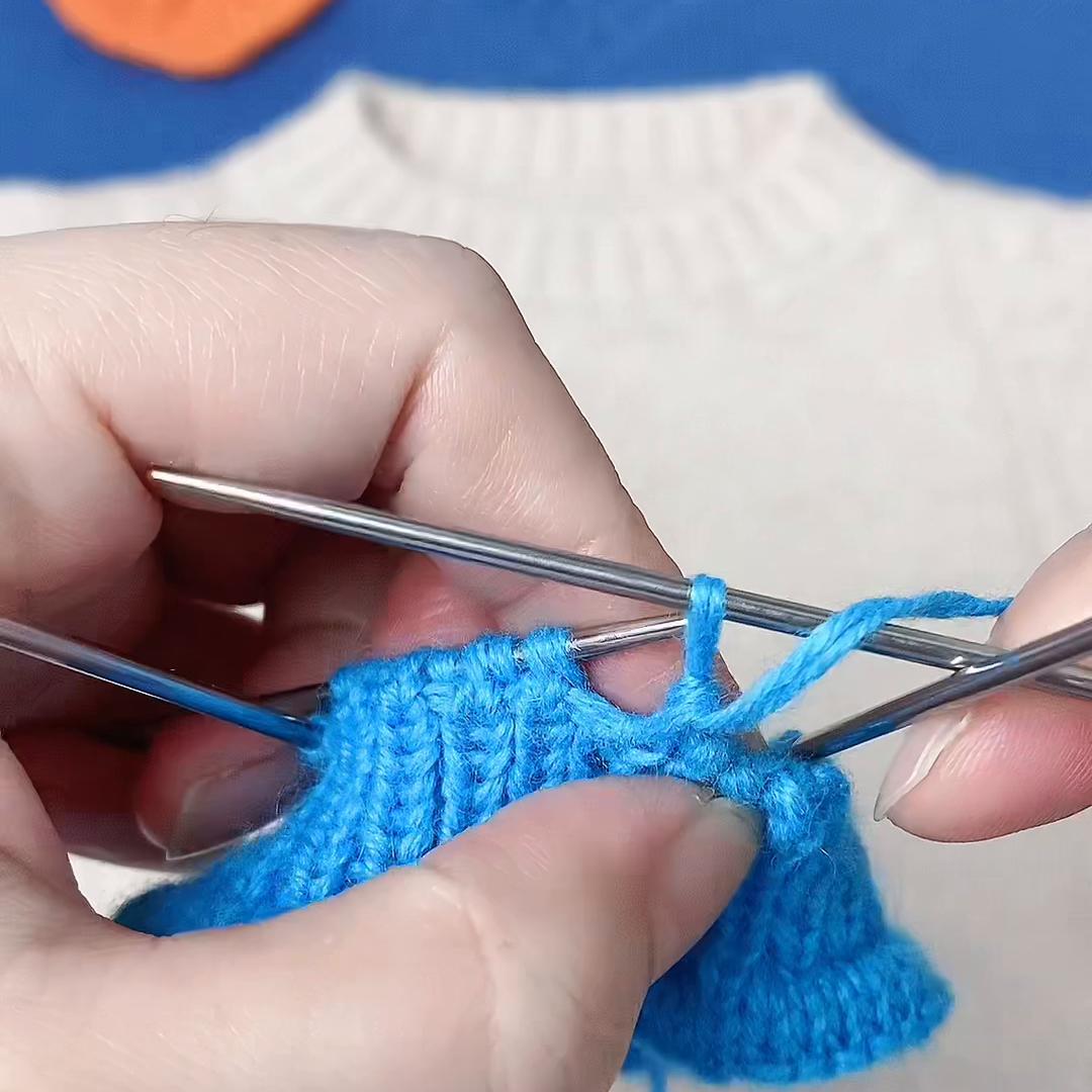 地瓜针帽子收针教程,毛衣空心针的收针方法