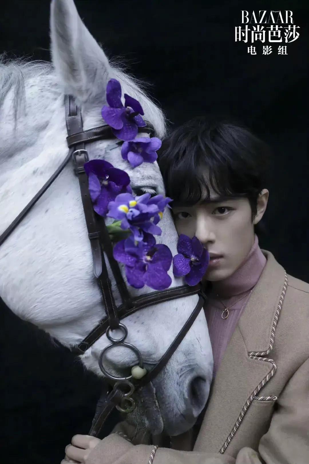 时尚芭莎肖战银发造型高清,肖战登时尚芭莎封面人物