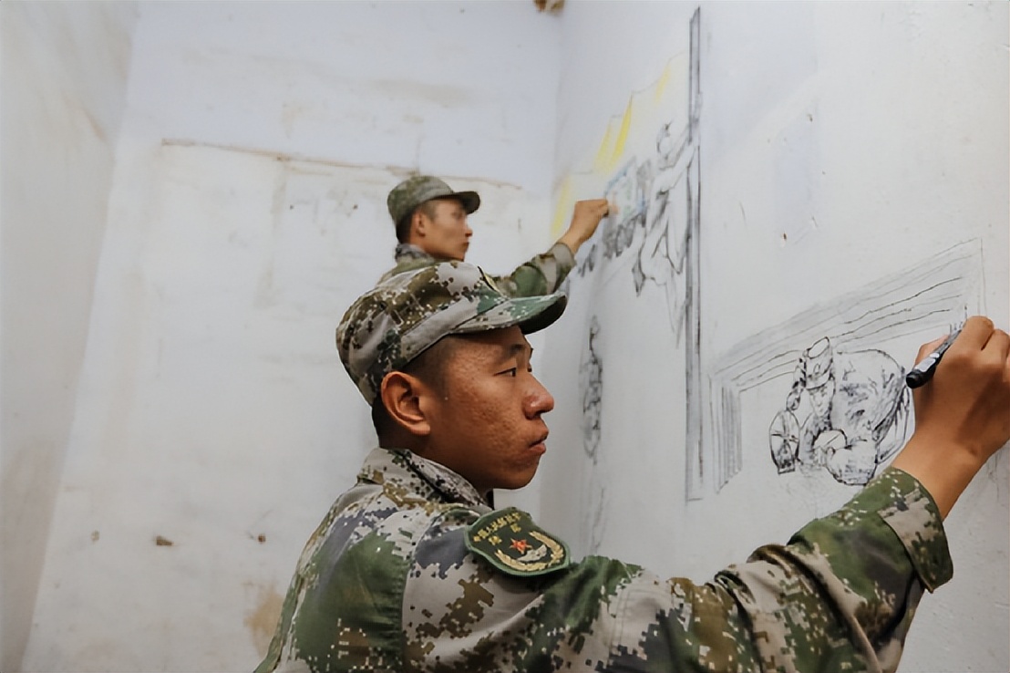 有内涵、有才华!兵哥兵姐邀你打卡“驻训墙画”